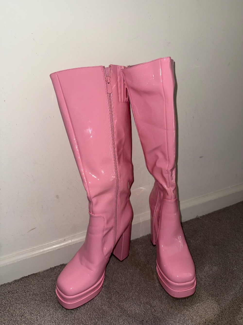 Pink boots